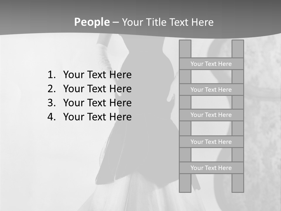 Beautiful Woman In A Slinky Dress PowerPoint Template