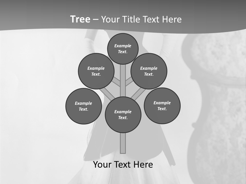 Beautiful Woman In A Slinky Dress PowerPoint Template