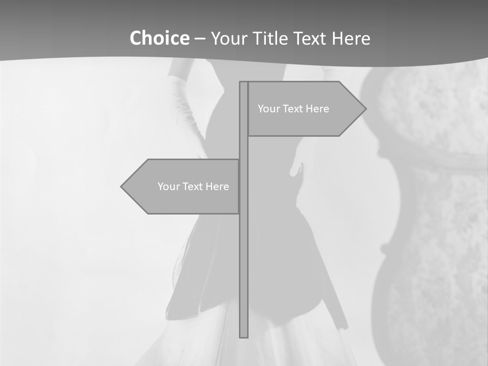 Beautiful Woman In A Slinky Dress PowerPoint Template