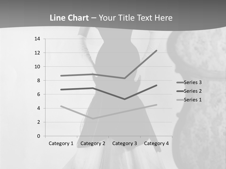 Beautiful Woman In A Slinky Dress PowerPoint Template