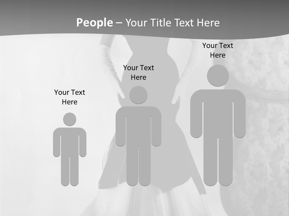 Beautiful Woman In A Slinky Dress PowerPoint Template