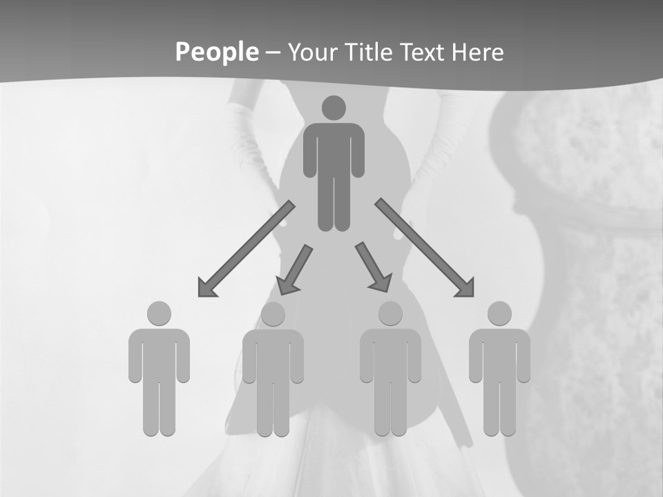 Beautiful Woman In A Slinky Dress PowerPoint Template