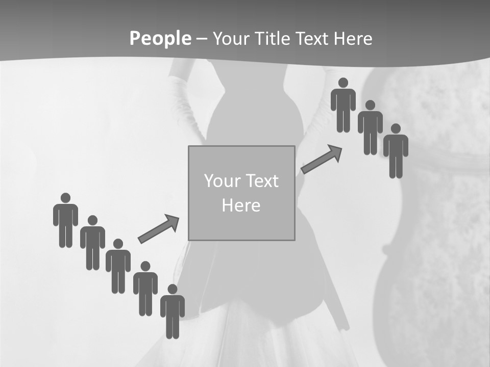 Beautiful Woman In A Slinky Dress PowerPoint Template