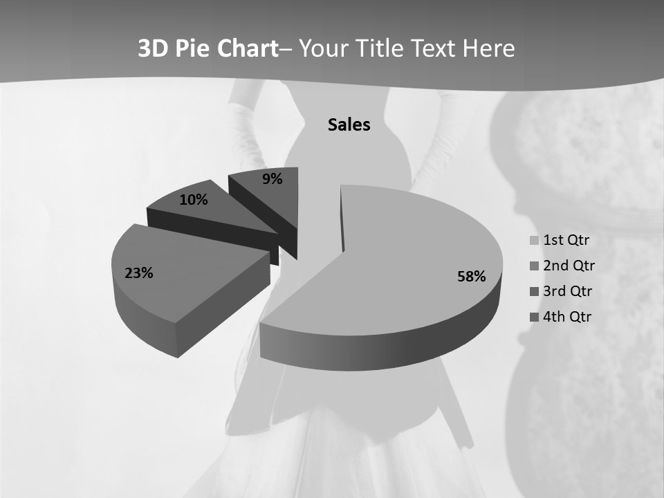 Beautiful Woman In A Slinky Dress PowerPoint Template