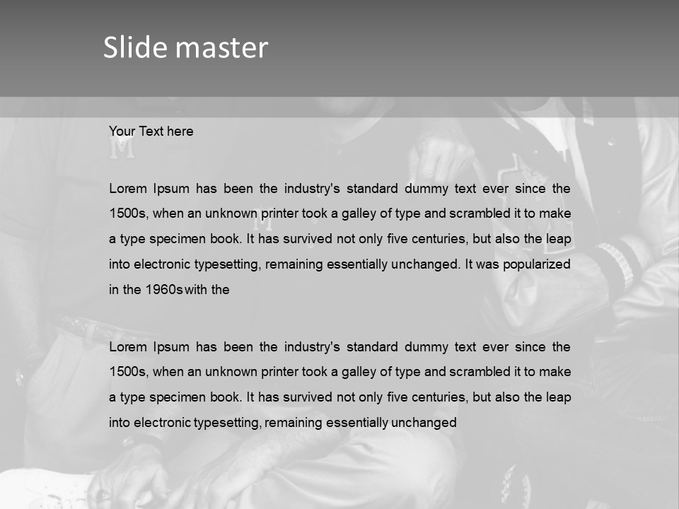 3 Friend Posing PowerPoint Template