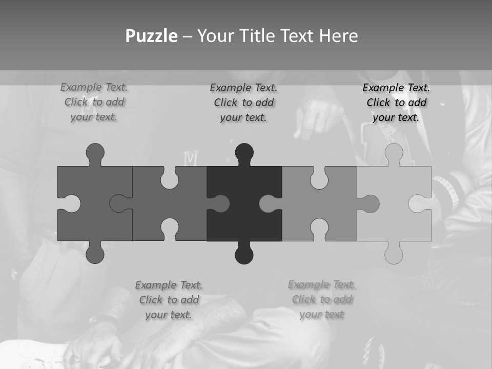 3 Friend Posing PowerPoint Template