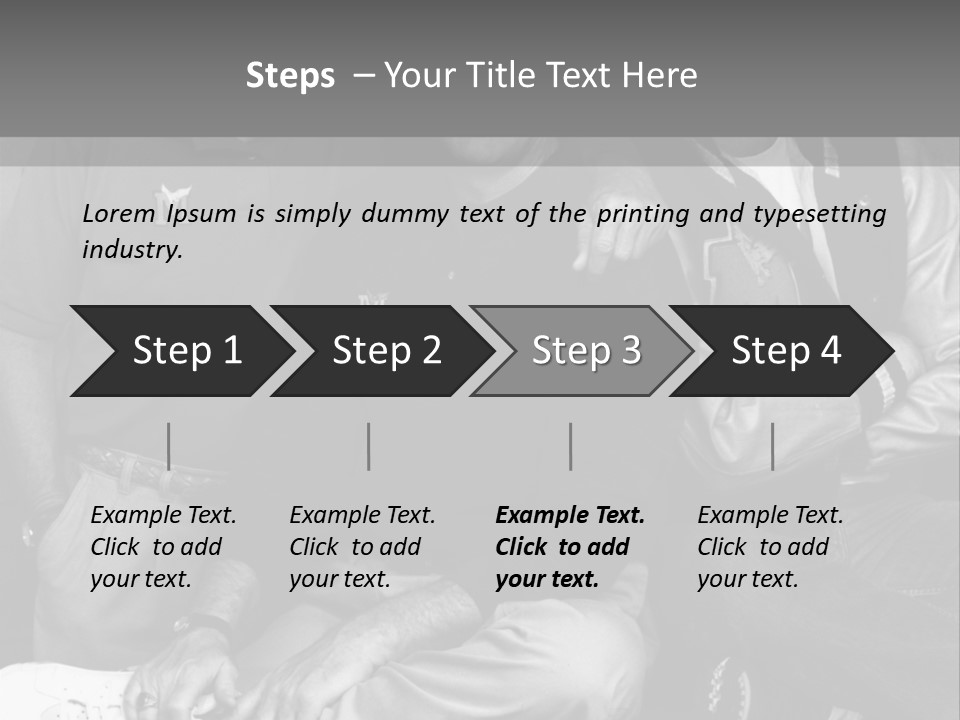 3 Friend Posing PowerPoint Template