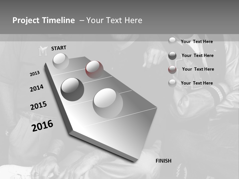 3 Friend Posing PowerPoint Template