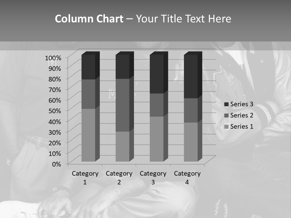 3 Friend Posing PowerPoint Template