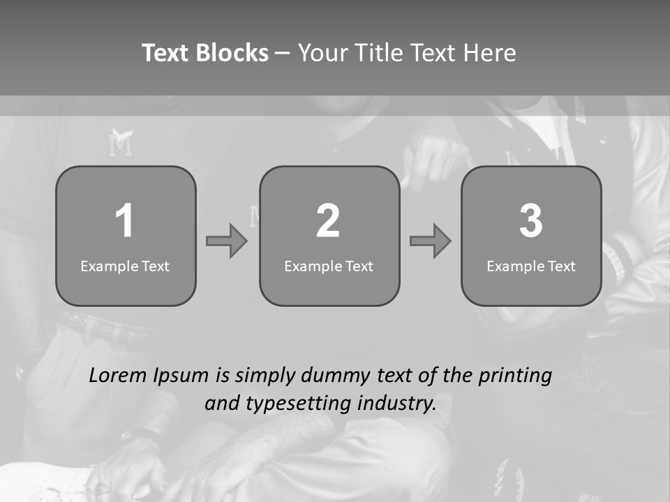 3 Friend Posing PowerPoint Template