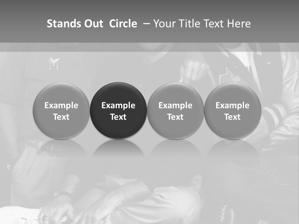 3 Friend Posing PowerPoint Template