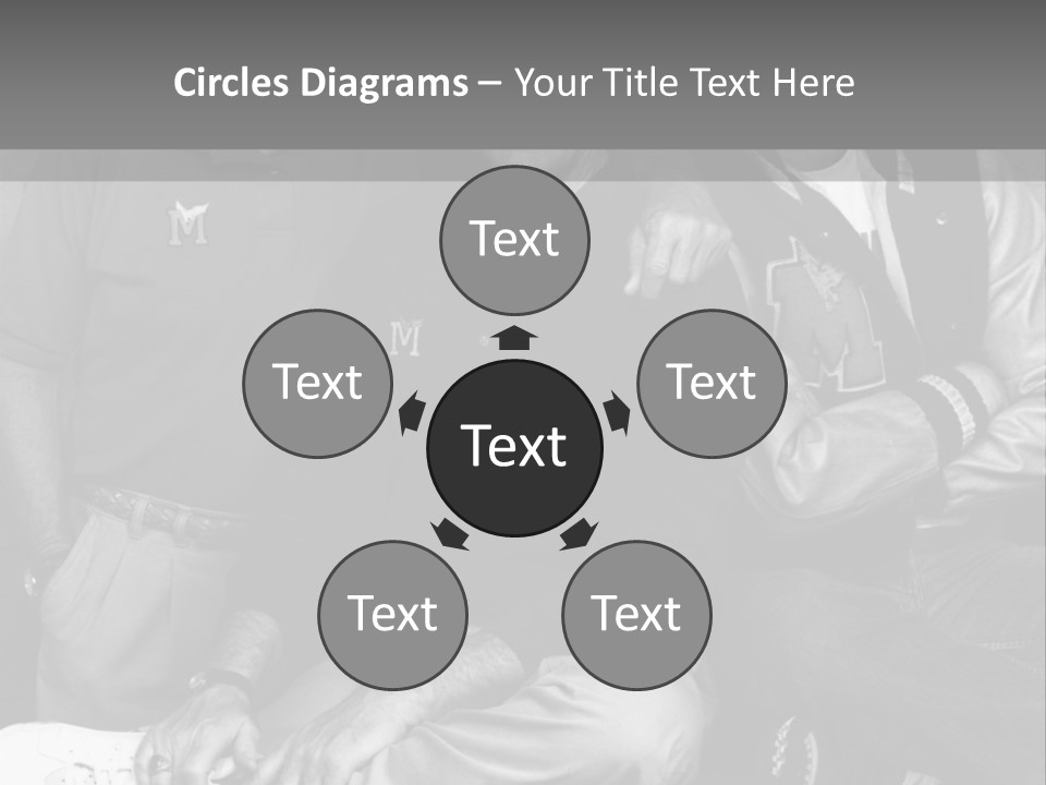 3 Friend Posing PowerPoint Template