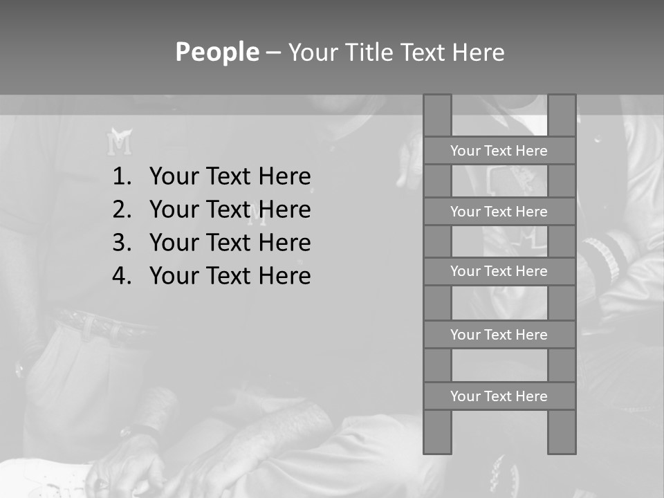 3 Friend Posing PowerPoint Template