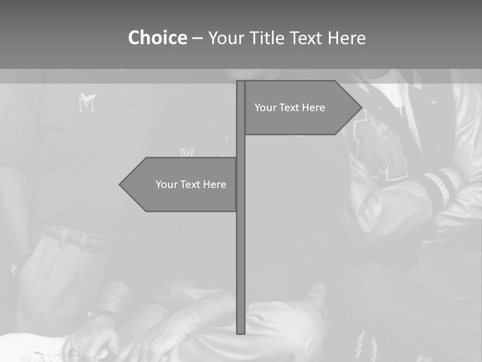 3 Friend Posing PowerPoint Template