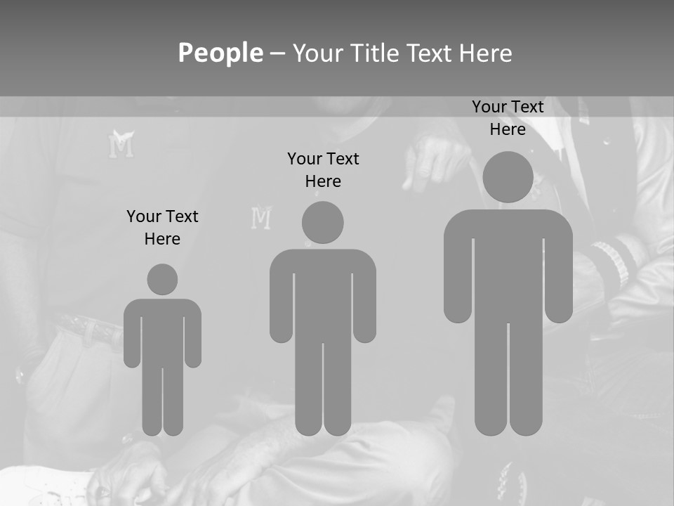 3 Friend Posing PowerPoint Template