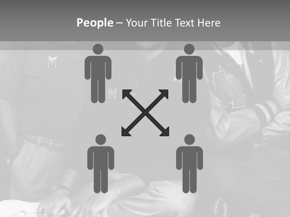 3 Friend Posing PowerPoint Template