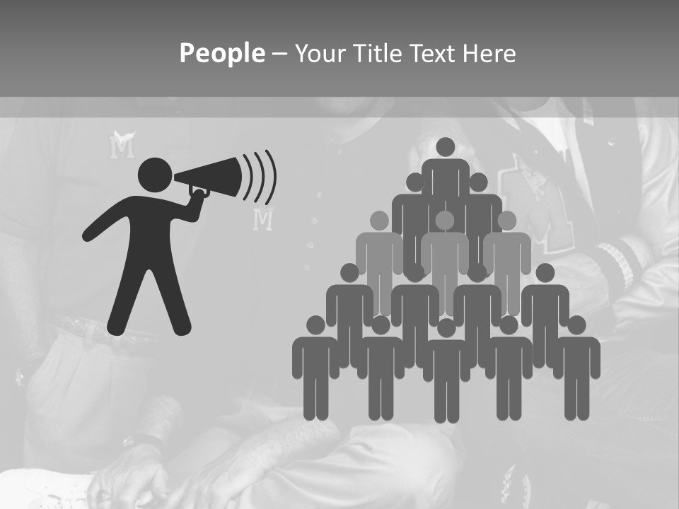 3 Friend Posing PowerPoint Template