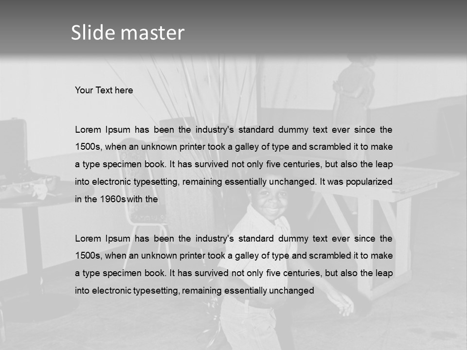 Black Boy Smiling PowerPoint Template