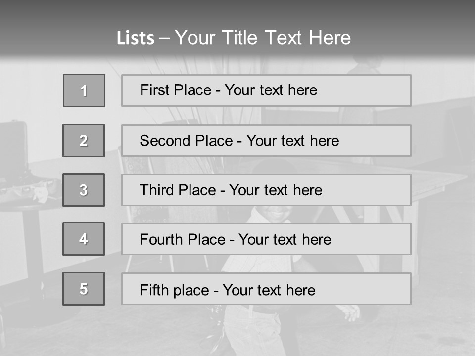 Black Boy Smiling PowerPoint Template