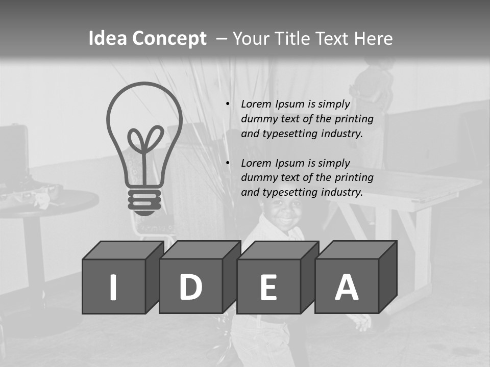 Black Boy Smiling PowerPoint Template