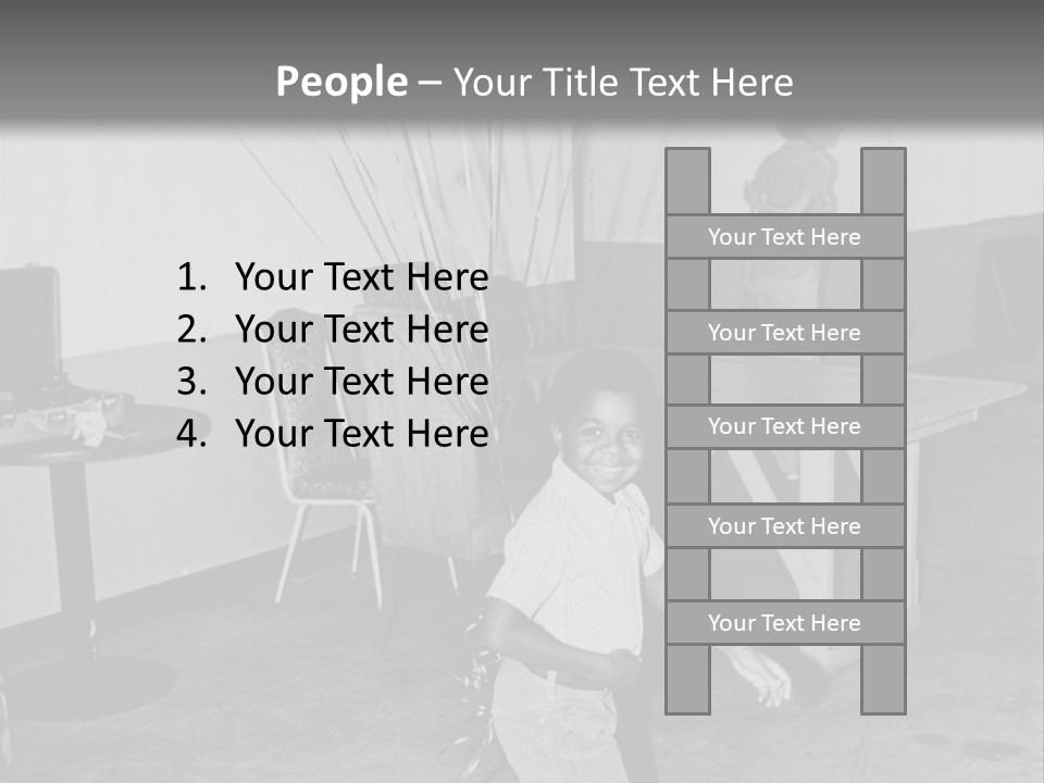 Black Boy Smiling PowerPoint Template
