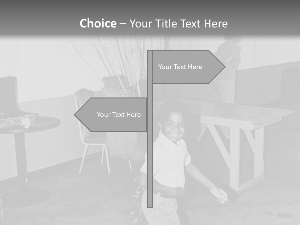 Black Boy Smiling PowerPoint Template