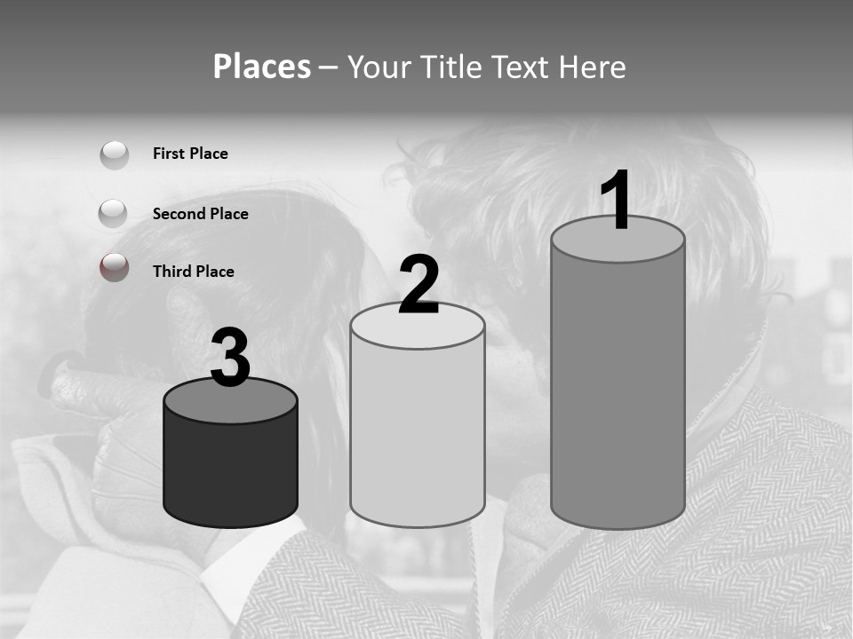 Loving Couple Kissing 20 Th Century PowerPoint Template