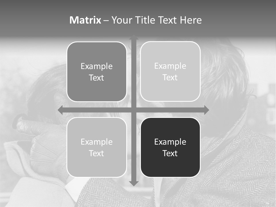 Loving Couple Kissing 20 Th Century PowerPoint Template