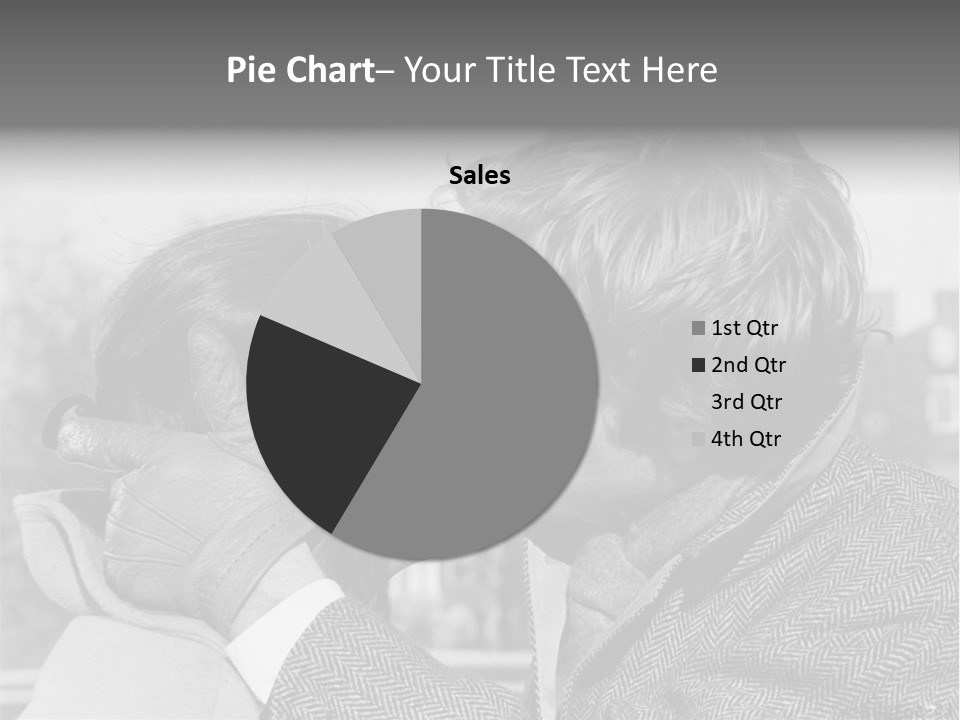 Loving Couple Kissing 20 Th Century PowerPoint Template