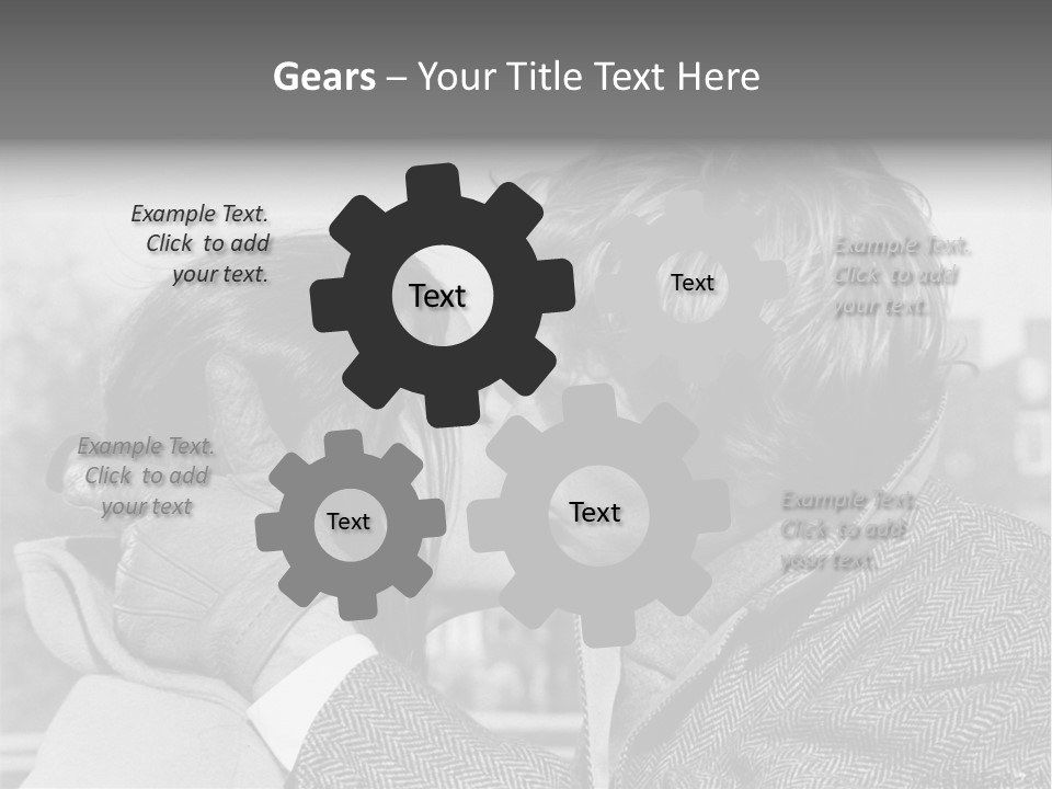 Loving Couple Kissing 20 Th Century PowerPoint Template