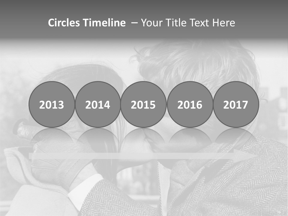 Loving Couple Kissing 20 Th Century PowerPoint Template