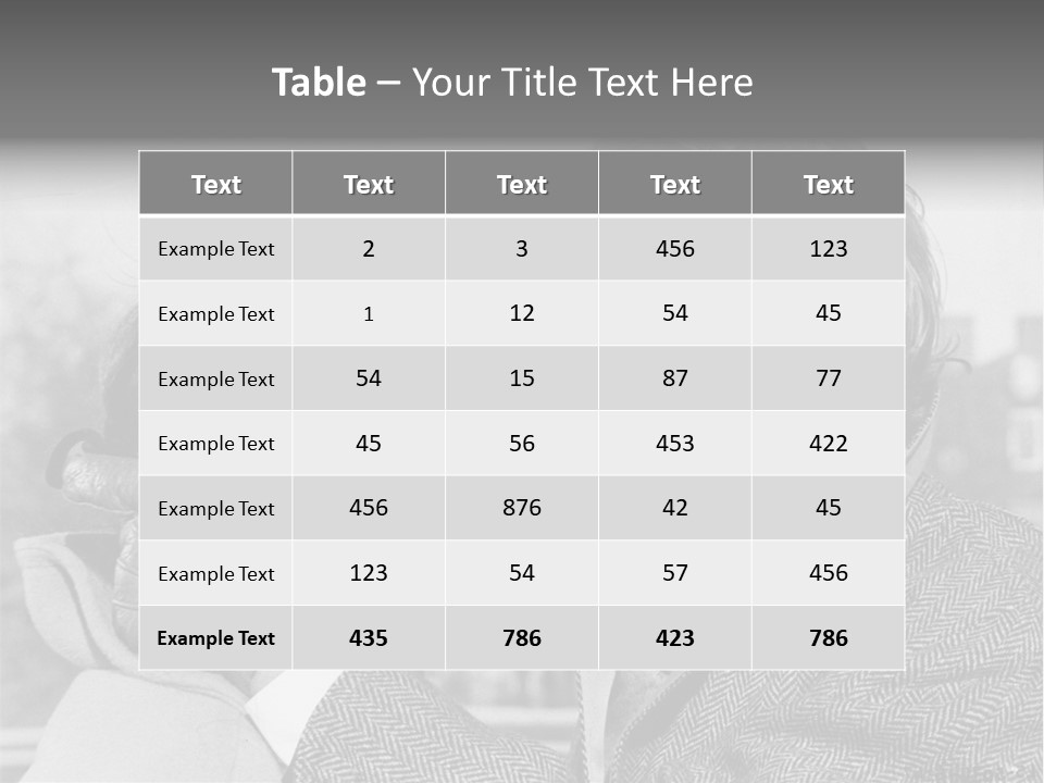 Loving Couple Kissing 20 Th Century PowerPoint Template