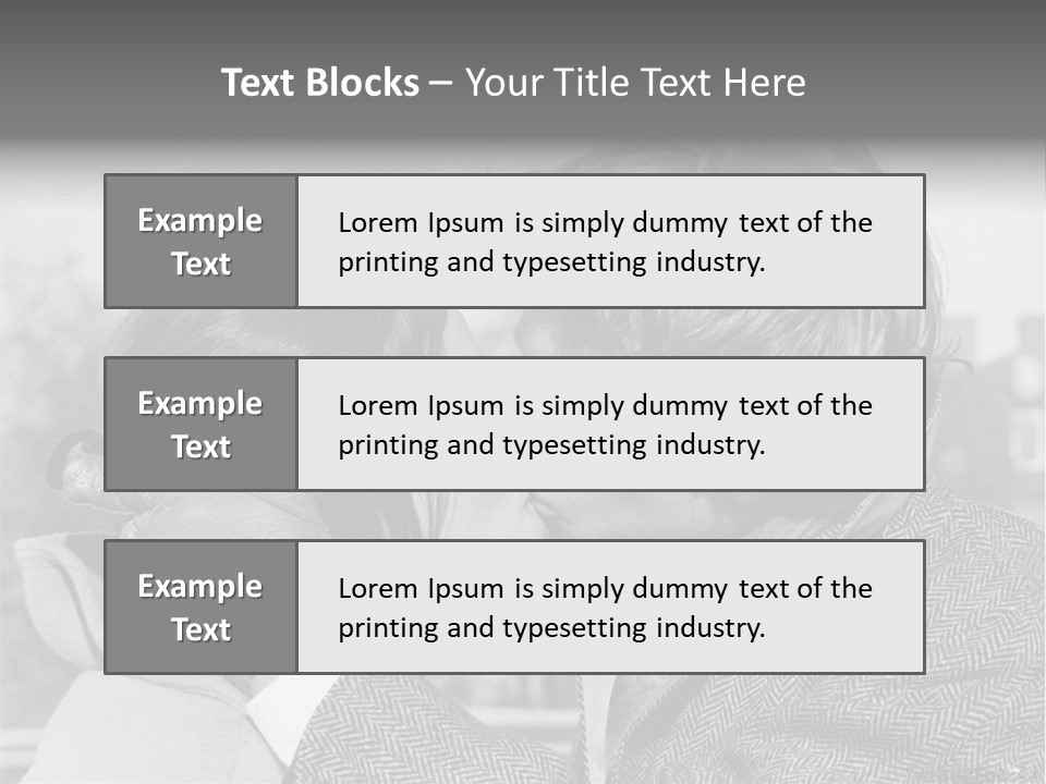 Loving Couple Kissing 20 Th Century PowerPoint Template