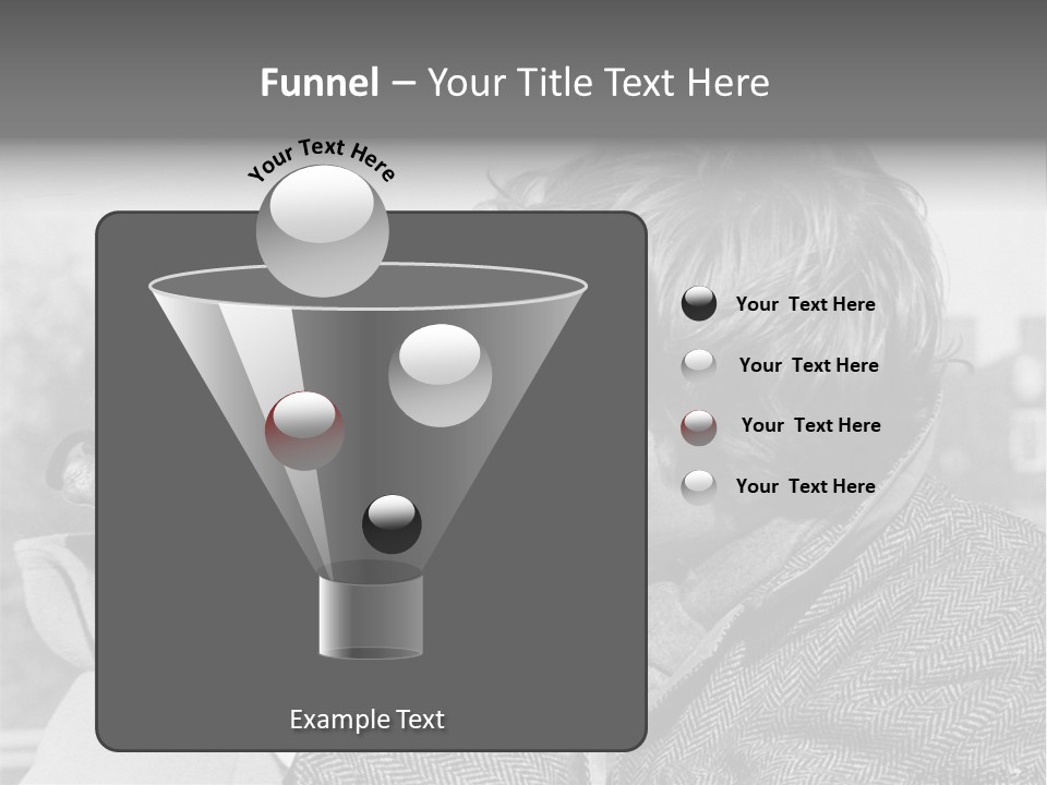 Loving Couple Kissing 20 Th Century PowerPoint Template