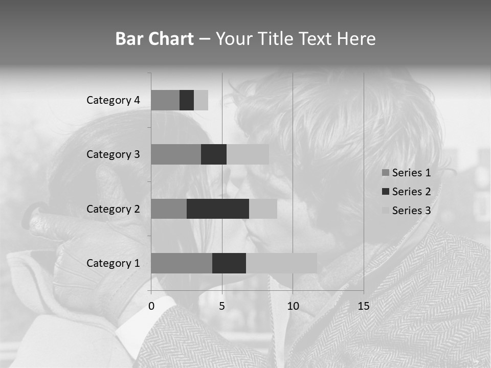 Loving Couple Kissing 20 Th Century PowerPoint Template