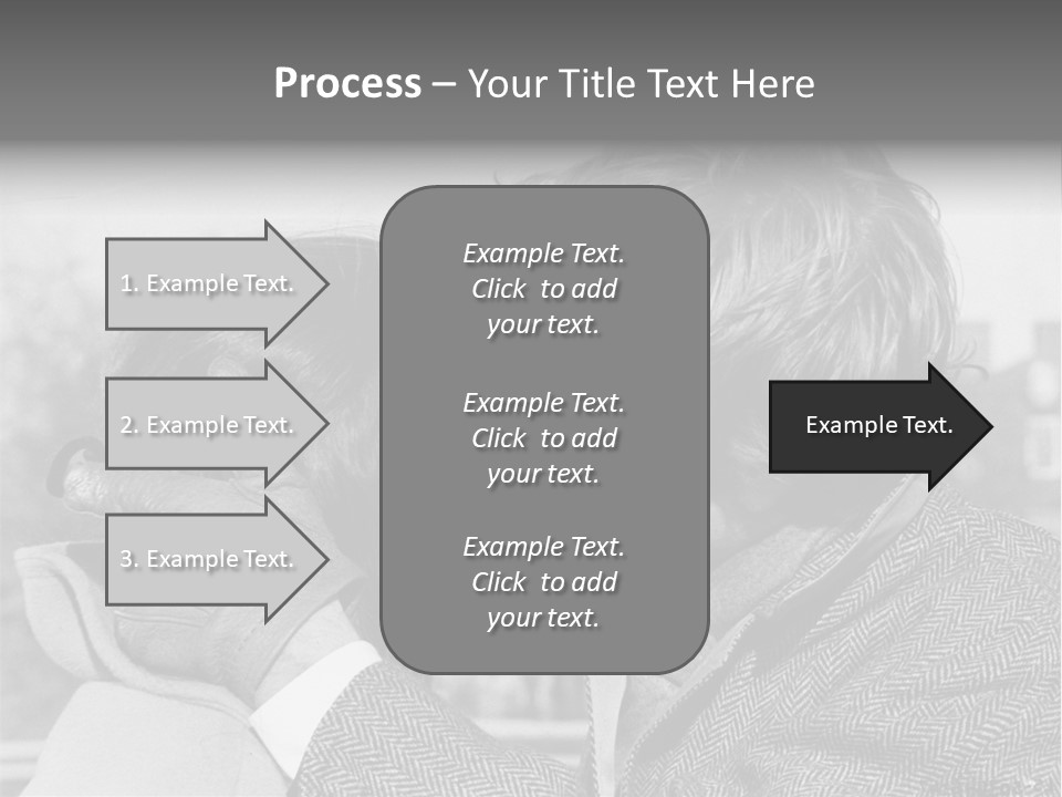 Loving Couple Kissing 20 Th Century PowerPoint Template