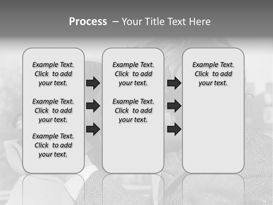 Loving Couple Kissing 20 Th Century PowerPoint Template