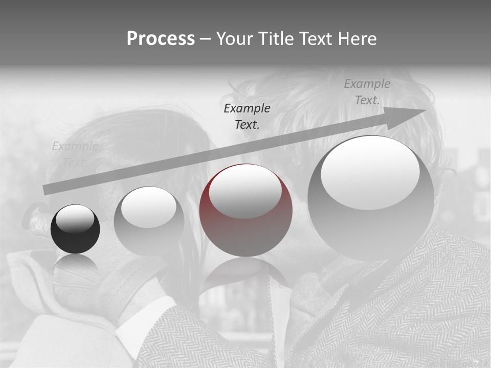 Loving Couple Kissing 20 Th Century PowerPoint Template