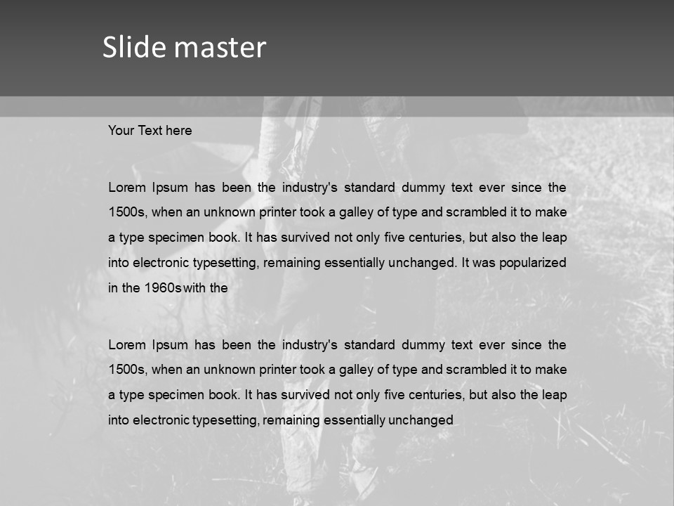 Man Walking In The Field PowerPoint Template