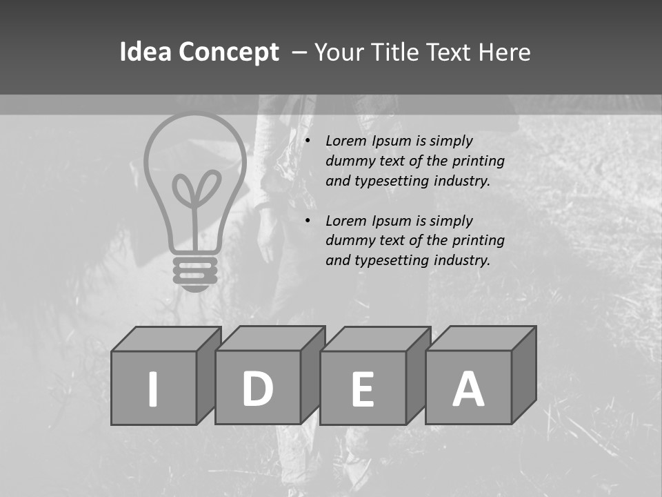 Man Walking In The Field PowerPoint Template