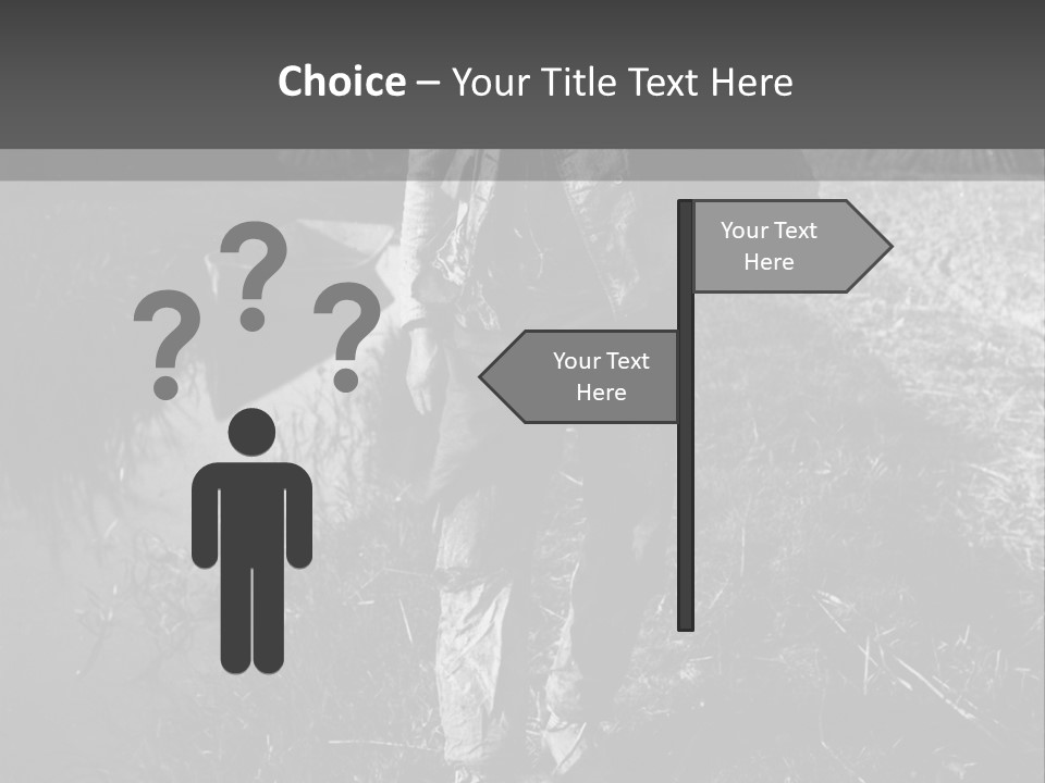 Man Walking In The Field PowerPoint Template