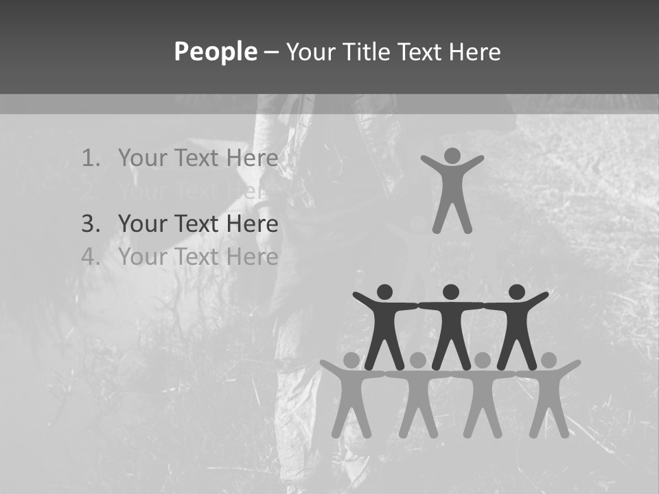 Man Walking In The Field PowerPoint Template