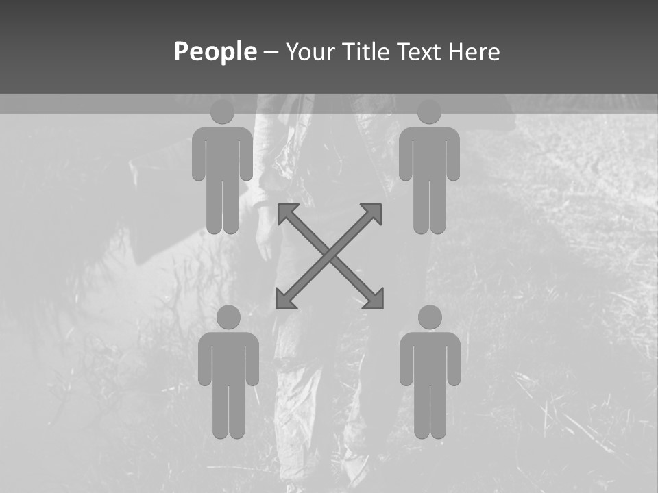 Man Walking In The Field PowerPoint Template