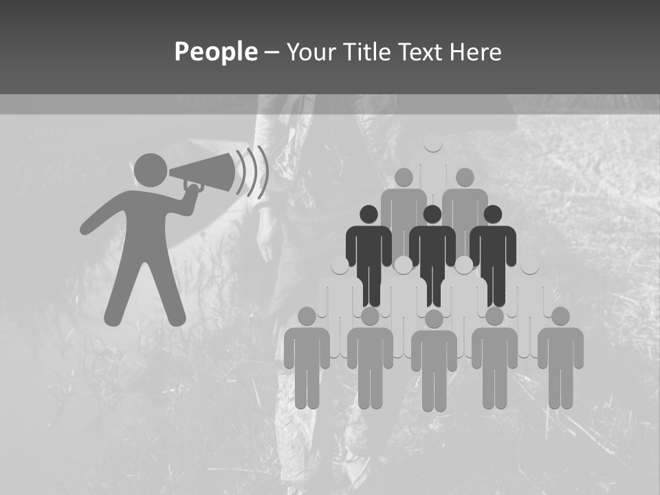 Man Walking In The Field PowerPoint Template