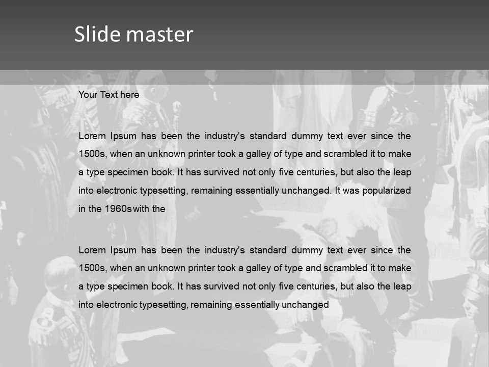 The Wedding Ceremony Of 20 Th Century PowerPoint Template