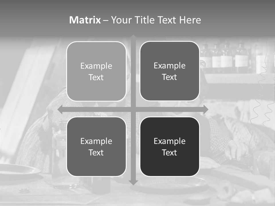 Brother And Sister In Black And White Shot PowerPoint Template