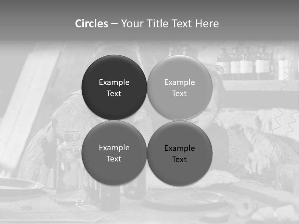 Brother And Sister In Black And White Shot PowerPoint Template