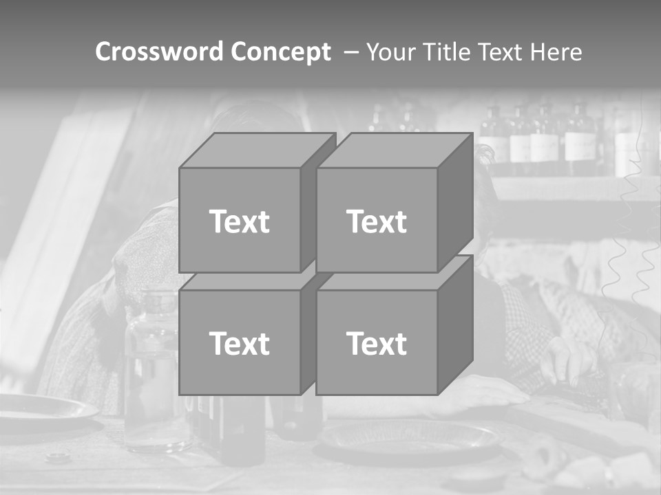 Brother And Sister In Black And White Shot PowerPoint Template