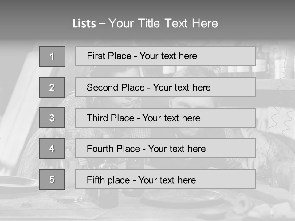 Brother And Sister In Black And White Shot PowerPoint Template
