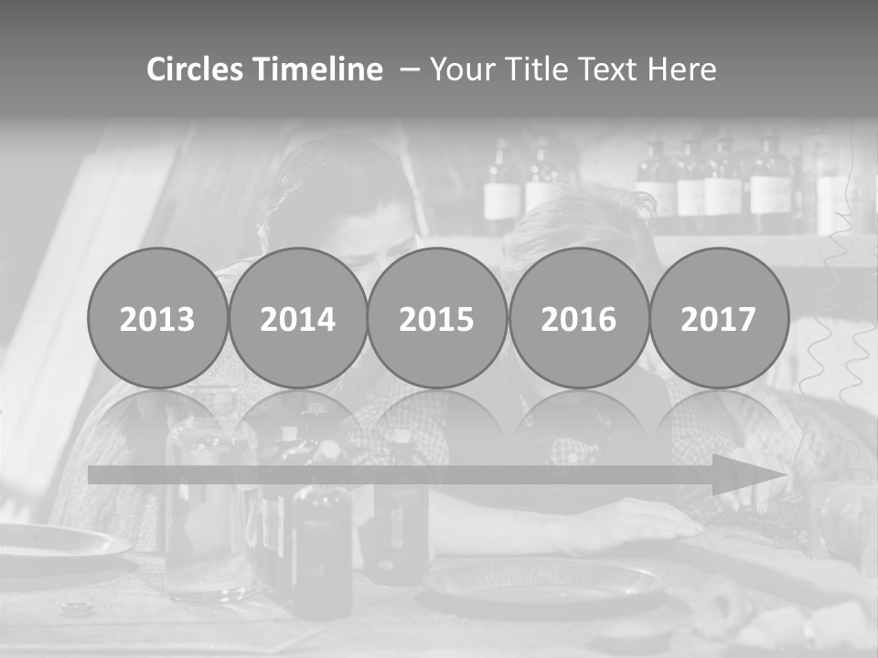 Brother And Sister In Black And White Shot PowerPoint Template